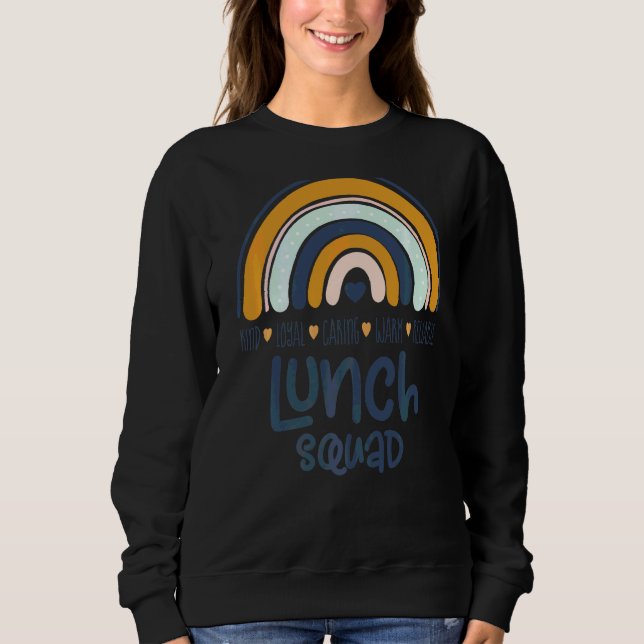 Mittagessen Squad Group Matching School Cafeteria  Sweatshirt (Vorderseite)