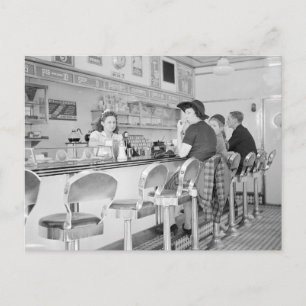 Mittagessen-Theke, 1941 Postkarte