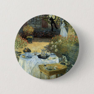 Mittagessen von Claude Monet, Vintage Impressionis Button