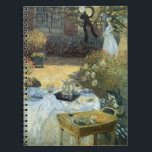 Mittagessen von Claude Monet, Vintager Impressioni Notizblock<br><div class="desc">Das Luncheon (1876) von Claude Monet ist ein Vintager Impressionismus, ein Kunstgemälde mit einem Picknick im Garten im Frühjahr und einem Nachmittagstee. Ein Kind spielt leise mit Spielzeug auf dem Boden. Über den Künstler: Claude Monet (1840-1926) war Gründer der französischen impressionistischen Malerei, wobei die meisten seiner Gemälde "en plein air"...</div>