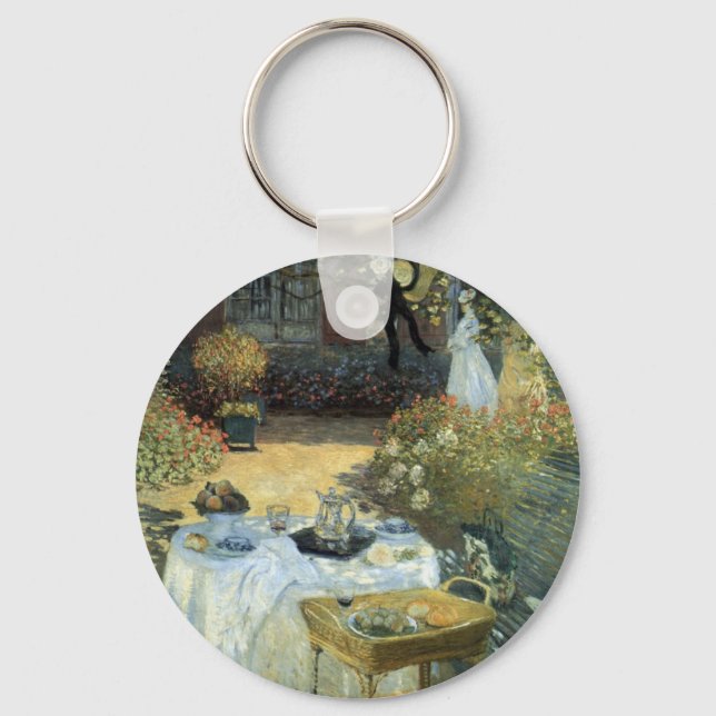 Mittagessen von Claude Monet, Vintager Impressioni Schlüsselanhänger (Vorderseite)