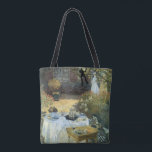 Mittagessen von Claude Monet, Vintager Impressioni Tasche<br><div class="desc">Das Luncheon (1876) von Claude Monet ist ein Vintager Impressionismus, ein Kunstgemälde mit einem Picknick im Garten im Frühjahr und einem Nachmittagstee. Ein Kind spielt leise mit Spielzeug auf dem Boden. Über den Künstler: Claude Monet (1840-1926) war Gründer der französischen impressionistischen Malerei, wobei die meisten seiner Gemälde "en plein air"...</div>