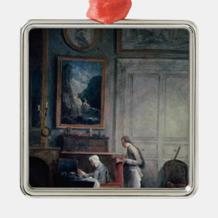 Mittagessen von Madame Geoffrin Ornament Aus Metall
