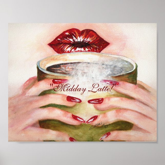 "Mittags Latte!" 8x10 Print Poster (Vorne)