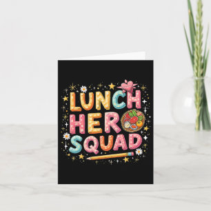 Mittags Squad Mittagessen Held Squad Preppy Back t Karte