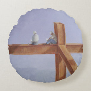 Mittagspause 1985 rundes kissen