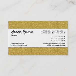 Mitte Band 016 - Ocker-Gelbe Embossed Texture Visitenkarte