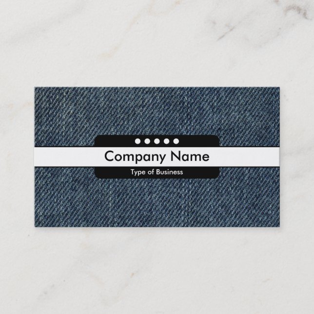 Mitte Band 5 Spots - Alte blaue Jeans Visitenkarte (Vorderseite)