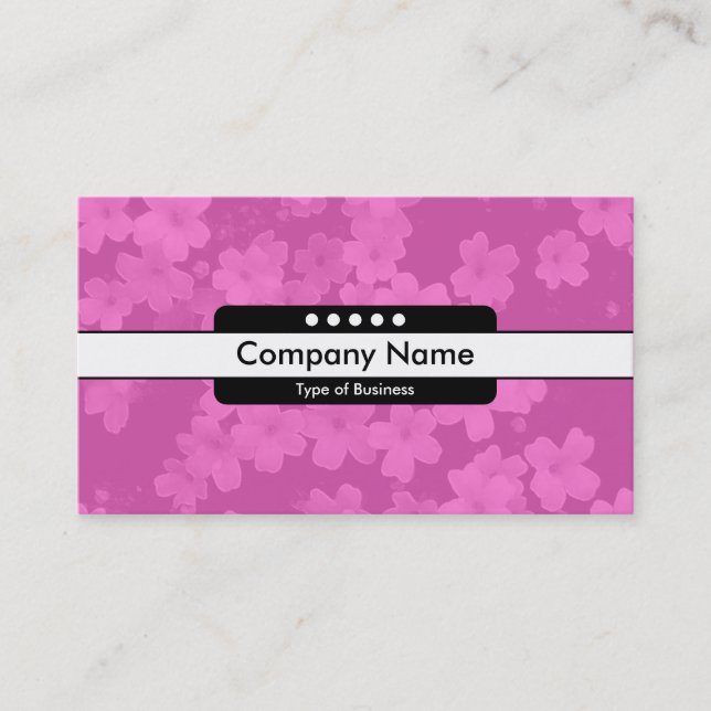 Mitte Band 5 Spots - Blume - Rosa Visitenkarte (Vorderseite)