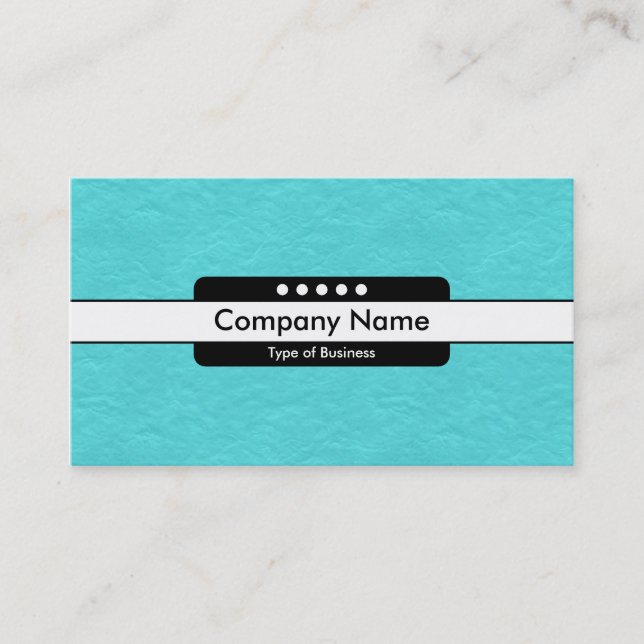 Mitte Band 5 Spots - Cyan Paper Texture Visitenkarte (Vorderseite)