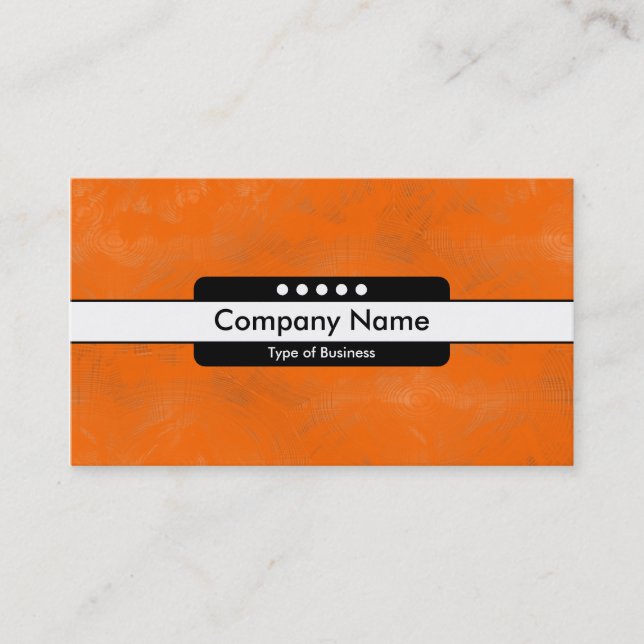 Mitte Band 5 Spots - Pinsel Orange Textur Visitenkarte (Vorderseite)