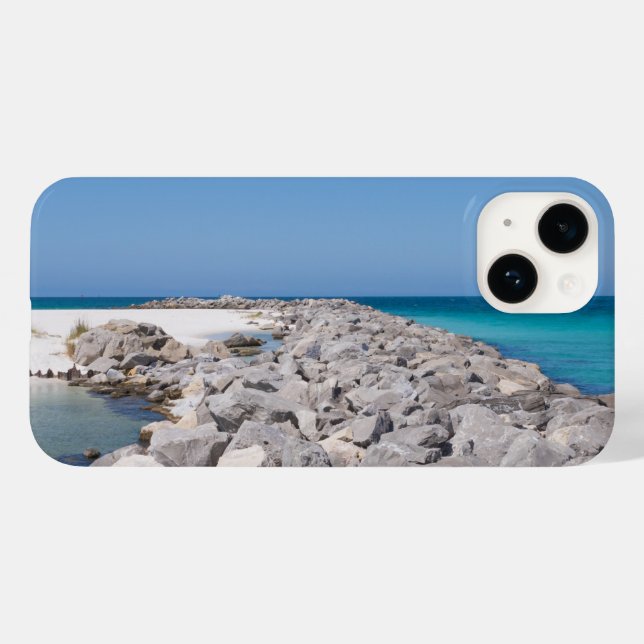 Mitte der Muschel Island Jetty iPhone Case (Rückseite (Horizontal))