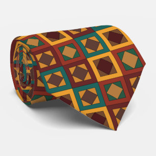 Mitte des Jahrhunderts Diamant Quadrat Geometrisch Krawatte