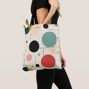 Mitte des Jahrhunderts farbenfrohes geometrisches Tasche