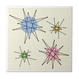 Mitte des Jahrhunderts Franciscan Sternexplosion 3 Fliese