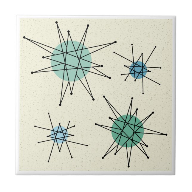 Mitte des Jahrhunderts Franciskus Sternexplosion 5 Fliese (Vorderseite)