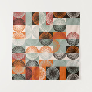 Mitte des Jahrhunderts geometrisches, abstraktes f Wandteppich