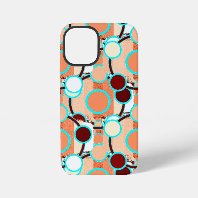Mitte des Jahrhunderts Geometrisches Muster iPhone 12 Mini Hülle (Rückseite)