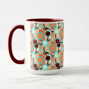 Mitte des Jahrhunderts Geometrisches Muster Tasse