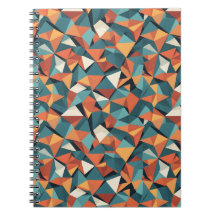 Mitte-des-Jahrhunderts geometrisches Teal- und Ora