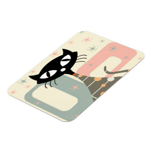 Mitte des Jahrhunderts Katze Mitte des Jahrhundert Magnet