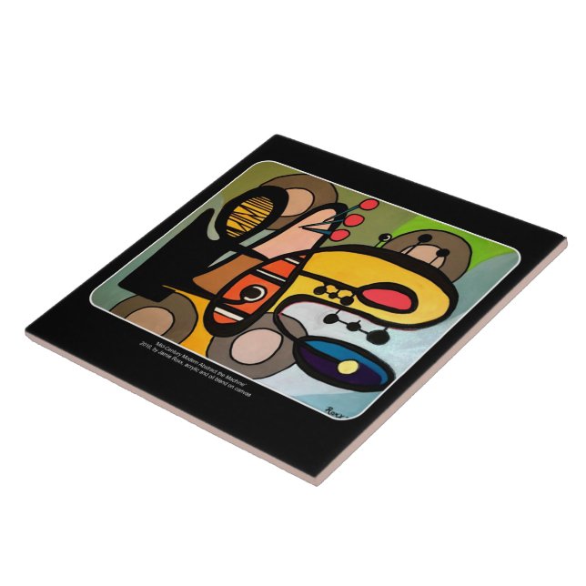 "Mitte des Jahrhunderts modern abstrakt die Fliese (Seite)