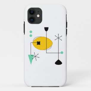 Mitte des Jahrhunderts modern blau gelb einfaches Case-Mate iPhone Hülle