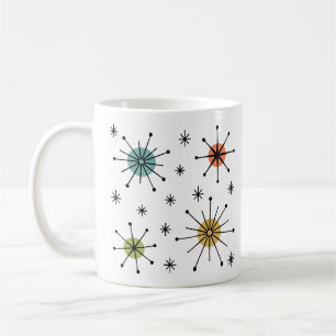 Mitte-des-Jahrhunderts Moderne Atomare Sternenexpl Kaffeetasse