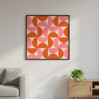 Mitte des Jahrhunderts moderne geometrische Muster Poster