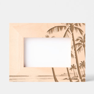 Mitte des Jahrhunderts moderne Strand Hawaii Sonne Geätzte Rahmen