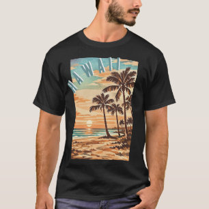 Mitte des Jahrhunderts moderne Strand Hawaii Sonne T-Shirt
