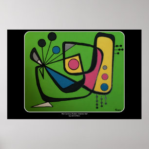 "Mitte des Jahrhunderts modernes abstraktes Poster