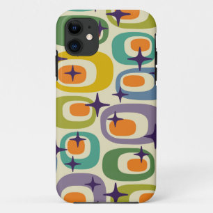Mitte des Jahrhunderts modernes atomares Muster Case-Mate iPhone Hülle