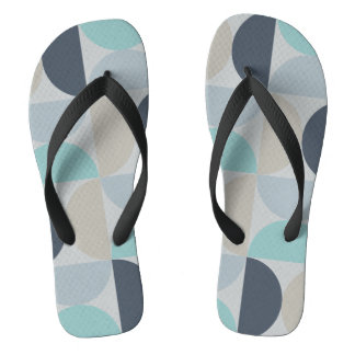 Mitte des Jahrhunderts Modernes Blau und Grau Flip Flops