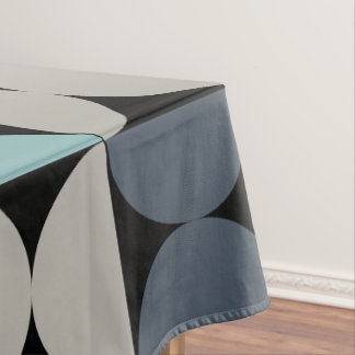 Mitte des Jahrhunderts Modernes Blau und Grau Tischdecke
