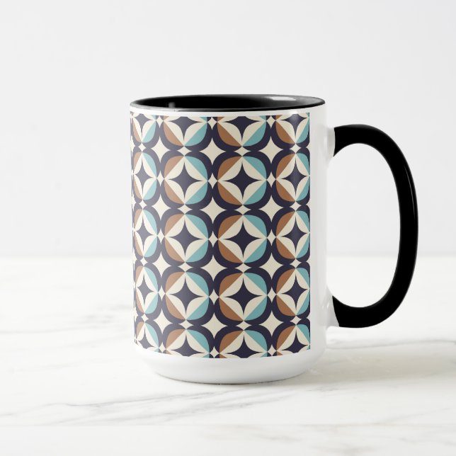 Mitte des Jahrhunderts modernes Brown u. Tasse (Rechts)