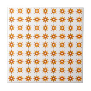 Mitte des Jahrhunderts modernes kleines orangefarb Fliese