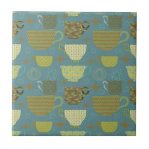 Mitte des Jahrhunderts Modernes, robustes blaues T Fliese