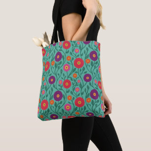 Mitte des Jahrhunderts Rebe Blume Garten Girland Tasche