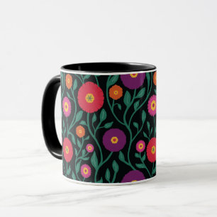Mitte des Jahrhunderts Rebenblume Garten Girland Tasse