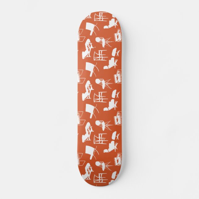 Mitte des Jahrhunderts sitzt Skateboard - (Vorderseite)