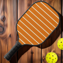 Mitte des Jahrhunderts Streifen warme Zitrusfarbe Pickleball Schläger