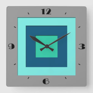 Mitte des Jahrhunderts überlagerte die blauen Quadratische Wanduhr