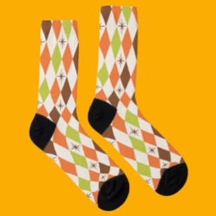 Mitte des Jahrhunderts Vibes – Retro geometrische  Socken