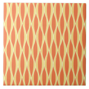 Mitte- des Jahrhundertsband-Druck - Orange und Fliese