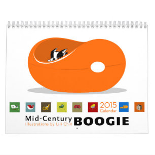 Mitte- des JahrhundertsBoogie-Kalender *reprinted* Kalender