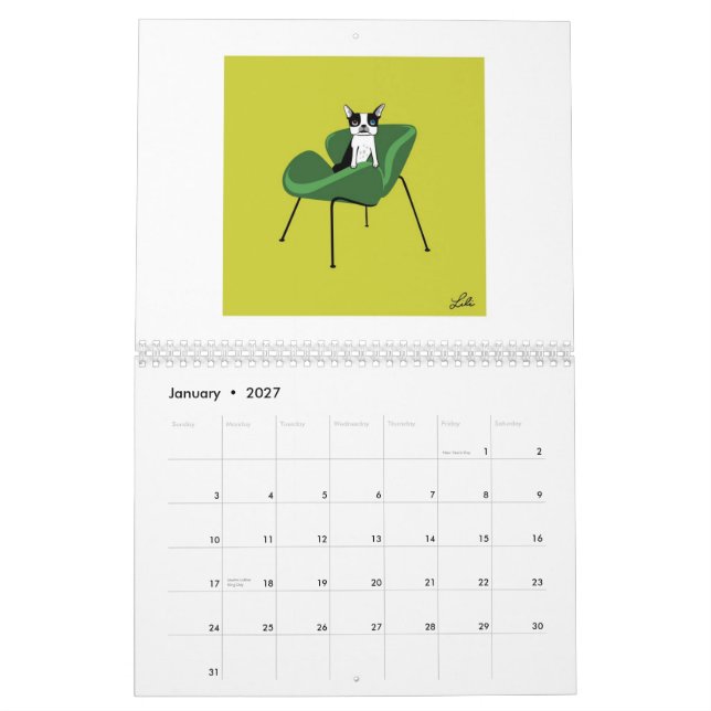 Mitte- des JahrhundertsBoogie-Kalender *reprinted* Kalender (Jan 2027)