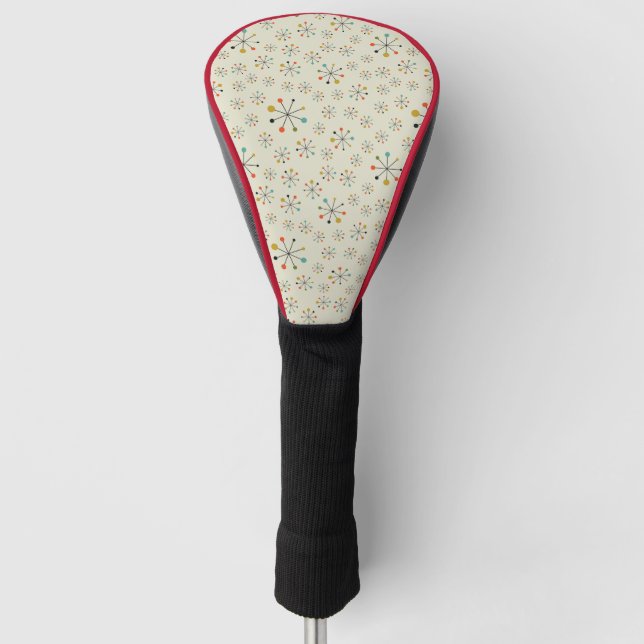 Mitte- des Jahrhundertsinspiriertes atomarmuster Golf Headcover (Vorderseite)