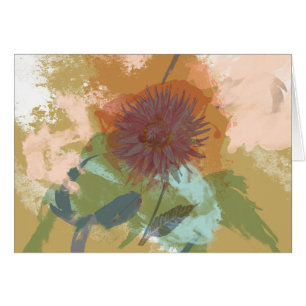Mitte- des Jahrhundertsmit Blumenabstraktes