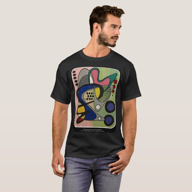 "Mitte- des JahrhundertsMod abstrakt, malendes T-Shirt (Vorne ganz)